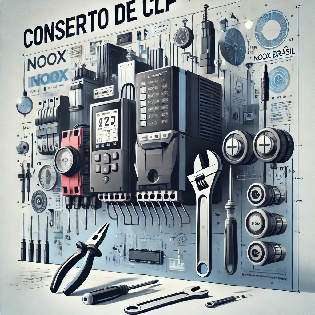 Conserto CLP sendo realizado dentro da Noox Brasil